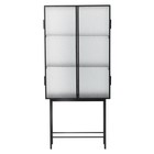 Ferm Living Haze Cabinet fremvise black metal glas 70x155x32cm