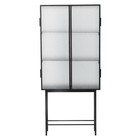 Ferm Living Haze Cabinet vitrine 70x155x32cm de verre en métal noir