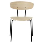 Ferm Living Cena de la silla Herman 50x74x47cm marrón Madera Metal