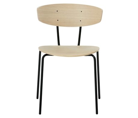 Ferm Living Cena de la silla Herman 50x74x47cm marrón Madera Metal