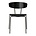 Ferm Living Dining chair Herman black metal timber 50x74x47cm