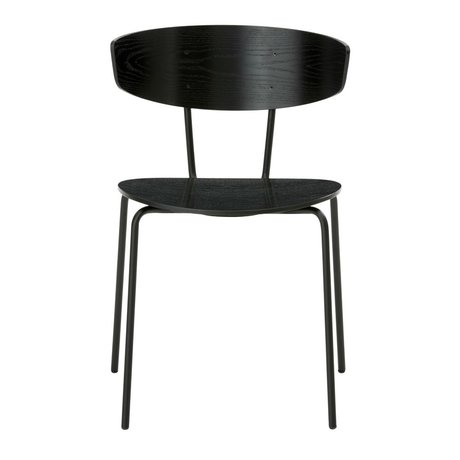 Ferm Living Dining chair Herman black metal timber 50x74x47cm