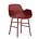 Normann Copenhagen Armchair shape red plastic steel 56x52x80cm