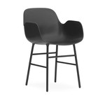 Normann Copenhagen acero 56x52x80cm plástico negro forma Sillón