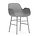 Normann Copenhagen Armchair shape gray plastic steel 56x52x80cm