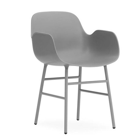 Normann Copenhagen acciaio 56x52x80cm plastica grigia forma Poltrona