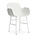 Normann Copenhagen Armchair shape white plastic steel 56x52x80cm