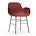 Normann Copenhagen Lehnstuhl Form rot Kunststoff Chrom 56x52x80cm