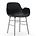 Normann Copenhagen Armchair shape black plastic chrome 56x52x80cm