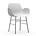 Normann Copenhagen Armchair shape white plastic chrome 56x52x80cm