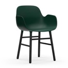 Normann Copenhagen Armchair shape green black plastic wood 56x52x80cm