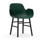Normann Copenhagen Lehnstuhl Form grün schwarz Kunststoff Holz 56x52x80cm