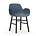 Normann Copenhagen Fauteuil forme bois plastique 56x52x80cm bleu noir