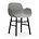 Normann Copenhagen Sillón forma 56x52x80cm gris negro de madera plástica