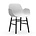Normann Copenhagen Fauteuil forme blanc bois en plastique noir de 56x52x80cm