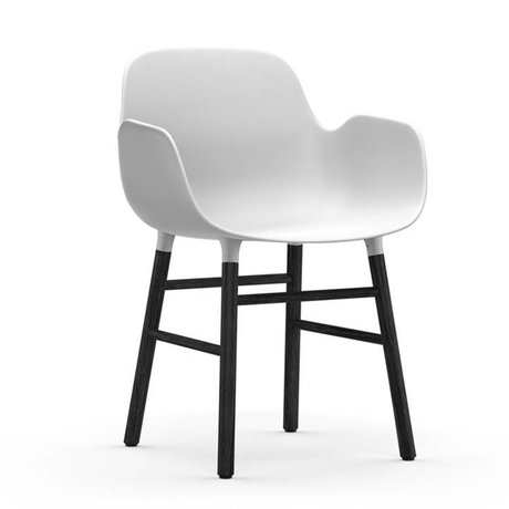 Normann Copenhagen forma Sillón 56x52x80cm blanco madera plástico negro