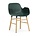 Normann Copenhagen Lehnstuhl Form grün braun Kunststoff holz 56x52x80cm