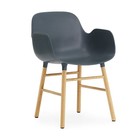 Normann Copenhagen Lænestol form 56x52x80cm blå brun plast tømmer
