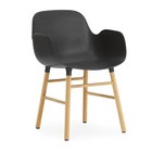 Normann Copenhagen Sillón negro 56x52x80cm madera forma marrón plástico