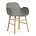 Normann Copenhagen Armchair Form gray brown plastic wood 56x52x80cm