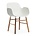 Normann Copenhagen Fauteuil forme blanc bois plastique brun 56x52x80cm