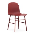 Normann Copenhagen forme de selles plastique rouge acier 48x52x80cm