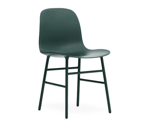 Normann Copenhagen Chair shape green plastic steel 48x52x80cm