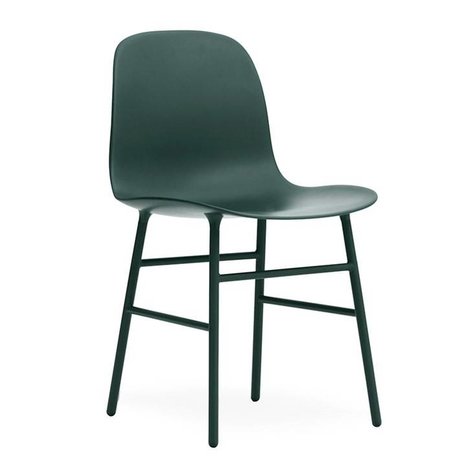 Normann Copenhagen Chair shape green plastic steel 48x52x80cm
