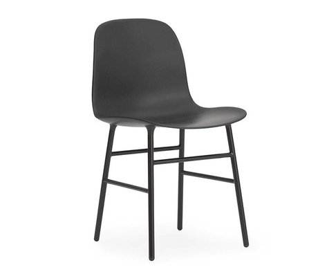 Normann Copenhagen Chair shape black plastic steel 48x52x80cm