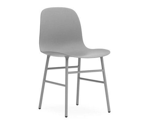 Normann Copenhagen 48x52x80cm de acero de plástico gris forma de las heces