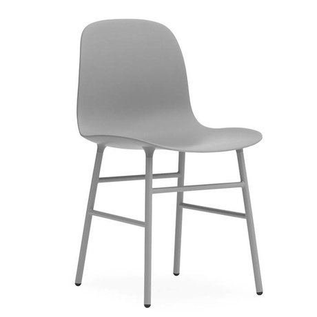 Normann Copenhagen 48x52x80cm de acero de plástico gris forma de las heces