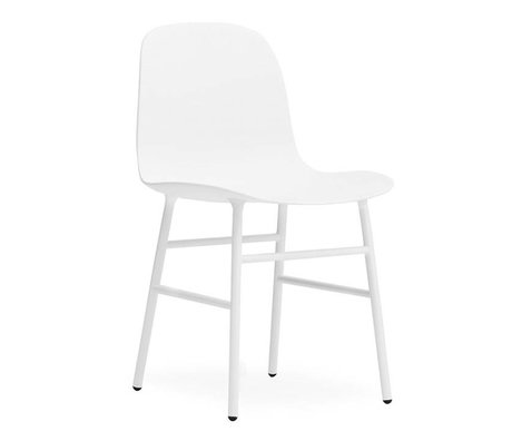 Normann Copenhagen Stol form af hvidt plast stål 48x52x80cm