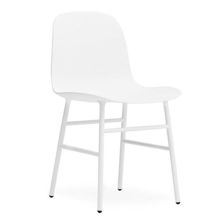 Normann Copenhagen Stol form af hvidt plast stål 48x52x80cm