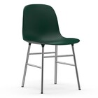 Normann Copenhagen Chair shape green plastic chrome 48x52x80cm