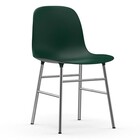 Normann Copenhagen Stuhl Form grün Kunststoff Chrom 48x52x80cm