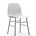 Normann Copenhagen Chair shape white plastic chrome 48x52x80cm