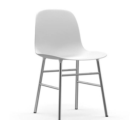 Normann Copenhagen sous forme de chaise de 48x52x80cm chrome blanc en plastique