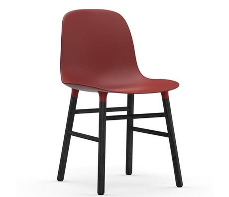 Normann Copenhagen forma de silla de madera 48x52x80cm plástico rojo