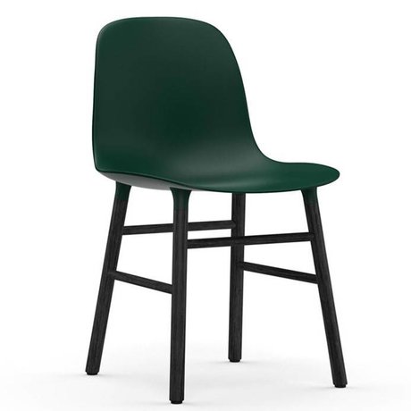 Normann Copenhagen forme de chaise de bois vert en plastique noir de 48x52x80cm