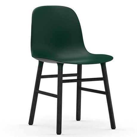 Normann Copenhagen Stol formular grøn sort plast træ 48x52x80cm