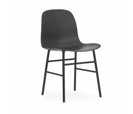 Normann Copenhagen forma de silla de madera 48x52x80cm plástico negro