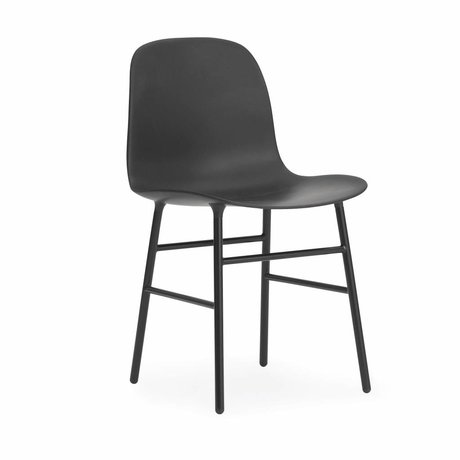 Normann Copenhagen forma de silla de madera 48x52x80cm plástico negro