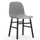 Normann Copenhagen forma de silla de plástico negro gris madera 48x52x80cm