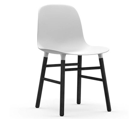 Normann Copenhagen 48x52x80cm forma de silla de madera blanca de plástico negro