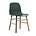 Normann Copenhagen Chair shape green brown plastic wood 48x52x80cm