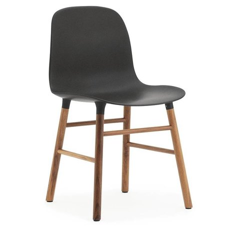 Normann Copenhagen forma de silla de madera oscura marrón plástico 48x52x80cm