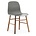 Normann Copenhagen Chair shape gray brown plastic wood 48x52x80cm