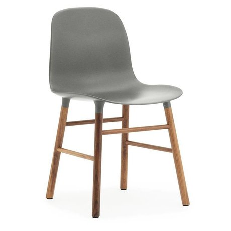 Normann Copenhagen Stuhl Form grau braun Kunststoff holz 48x52x80cm