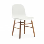 Normann Copenhagen forma de silla blanco marrón 48x52x80cm madera plástica
