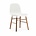 Normann Copenhagen forme de chaise bois plastique blanc brun 48x52x80cm